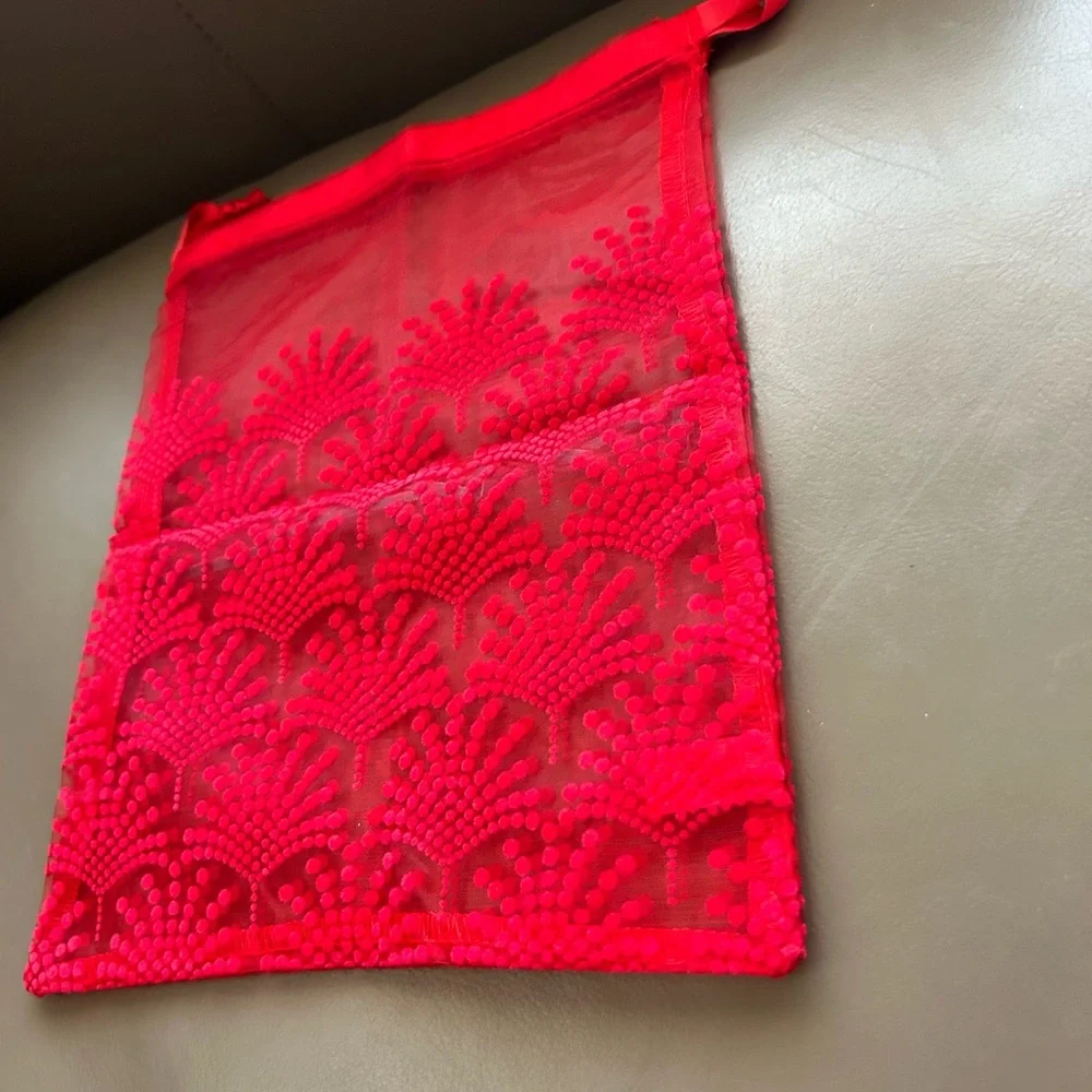 MAC Cosmetics Red Lace Cosmetic Bag